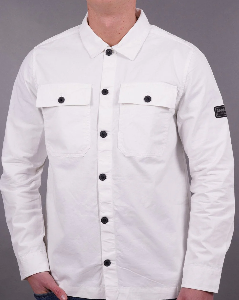 Barbour International Adey Overshirt Whisper White - Image 3