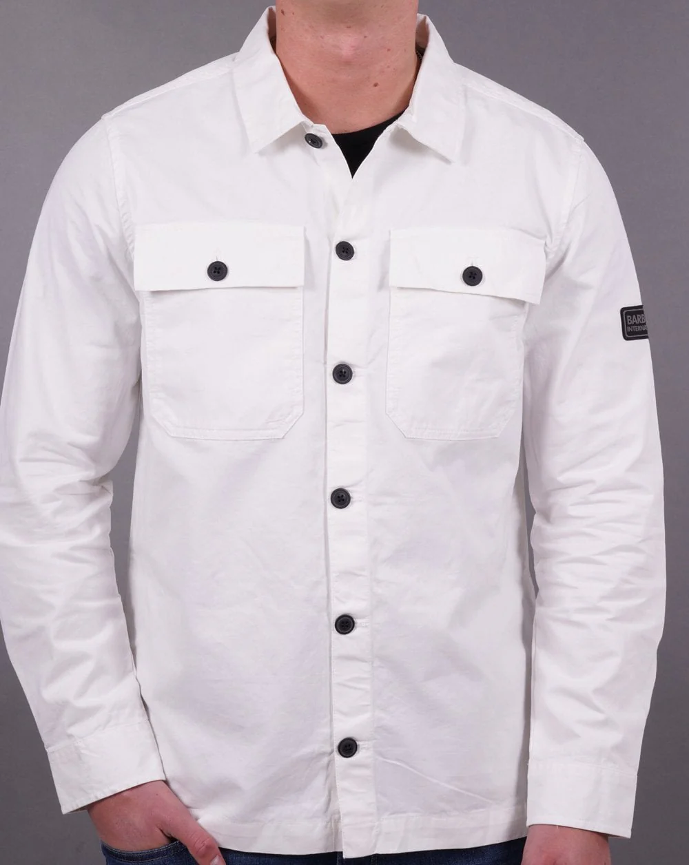 Barbour International Adey Overshirt Whisper White - Image 4
