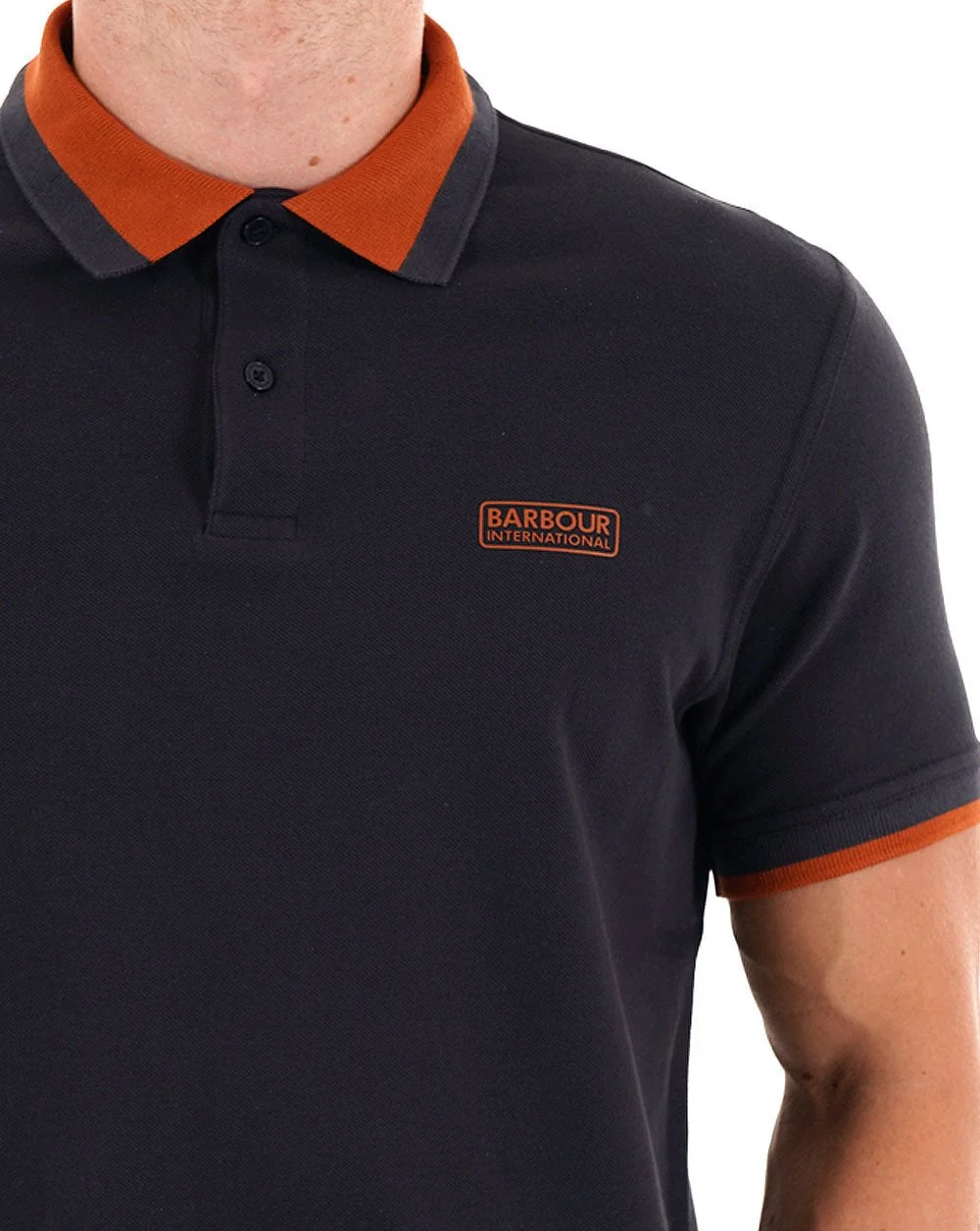 Barbour International Amped Polo Shirt Dark Navy - Image 2