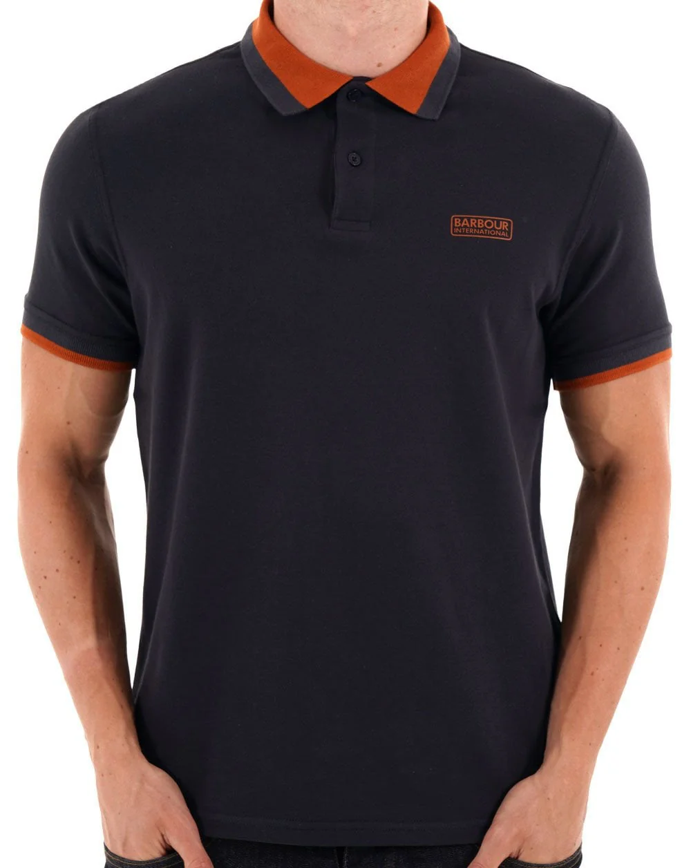 Barbour International Amped Polo Shirt Dark Navy - Image 3