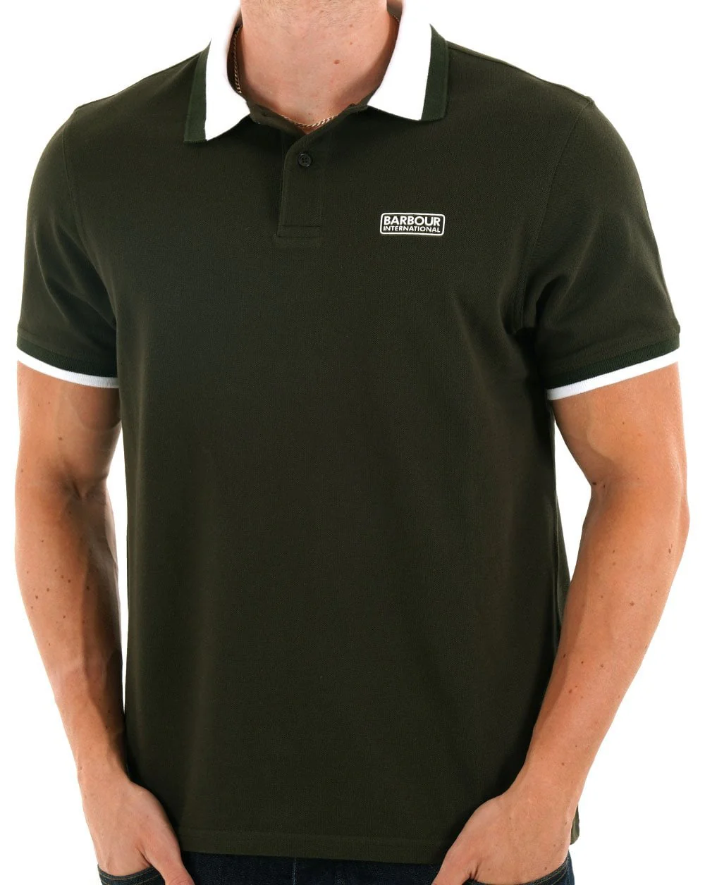 Barbour International Amped Polo Shirt Sage - Image 3