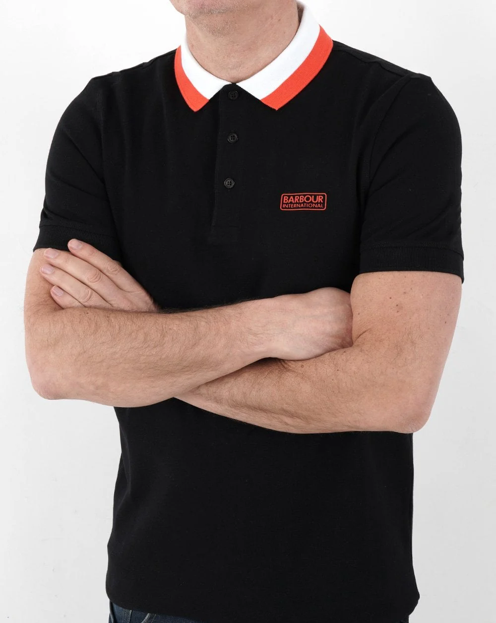 Barbour International Ampere Polo Black - Image 3