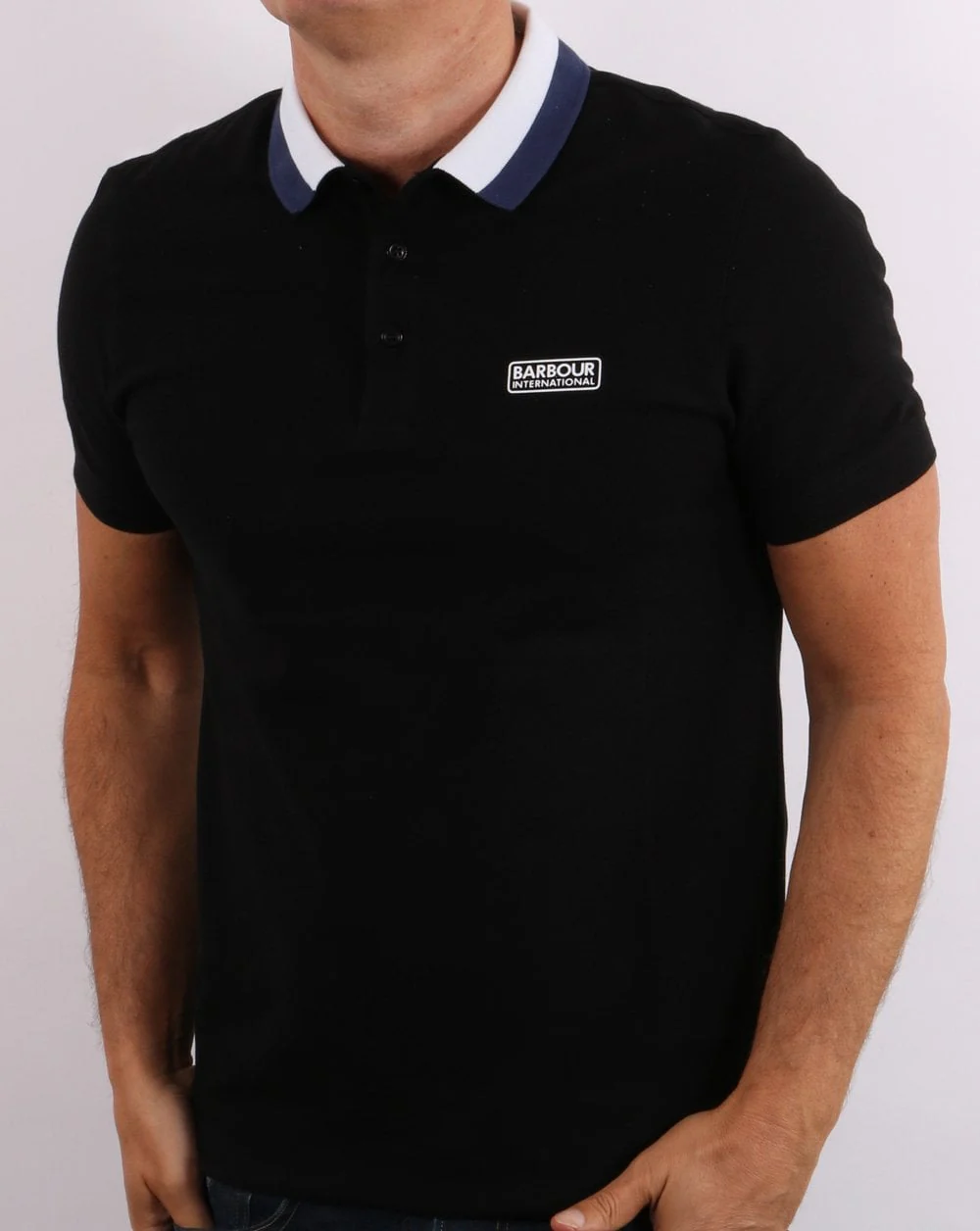 Barbour International Ampere Polo Black/Blue