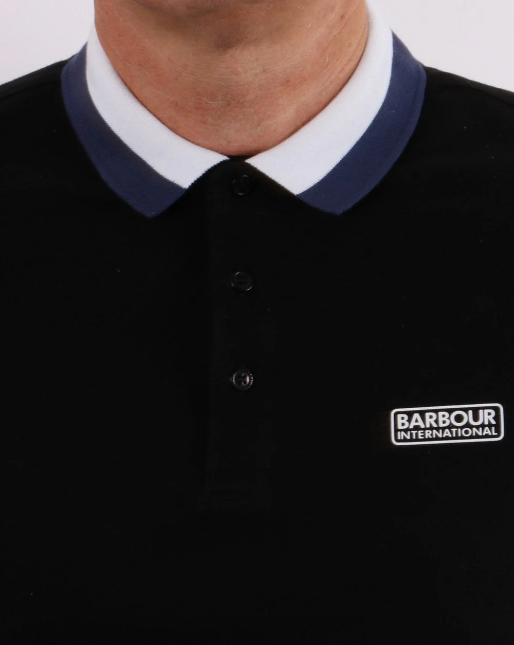 Barbour International Ampere Polo Black/Blue - Image 2