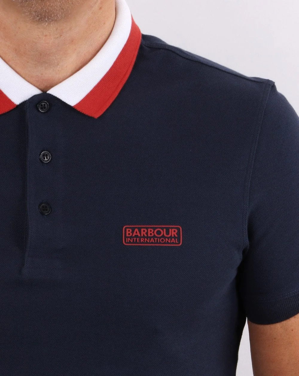 Barbour International Ampere Polo Shirt Dress Blue - Image 2