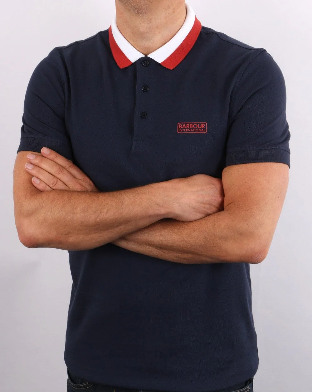 Barbour International Ampere Polo Shirt Dress Blue - Image 3