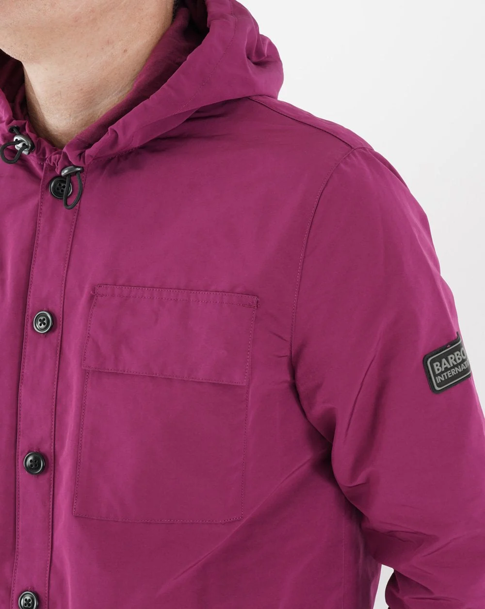 Barbour International Amplifier Overshirt Magenta - Image 2