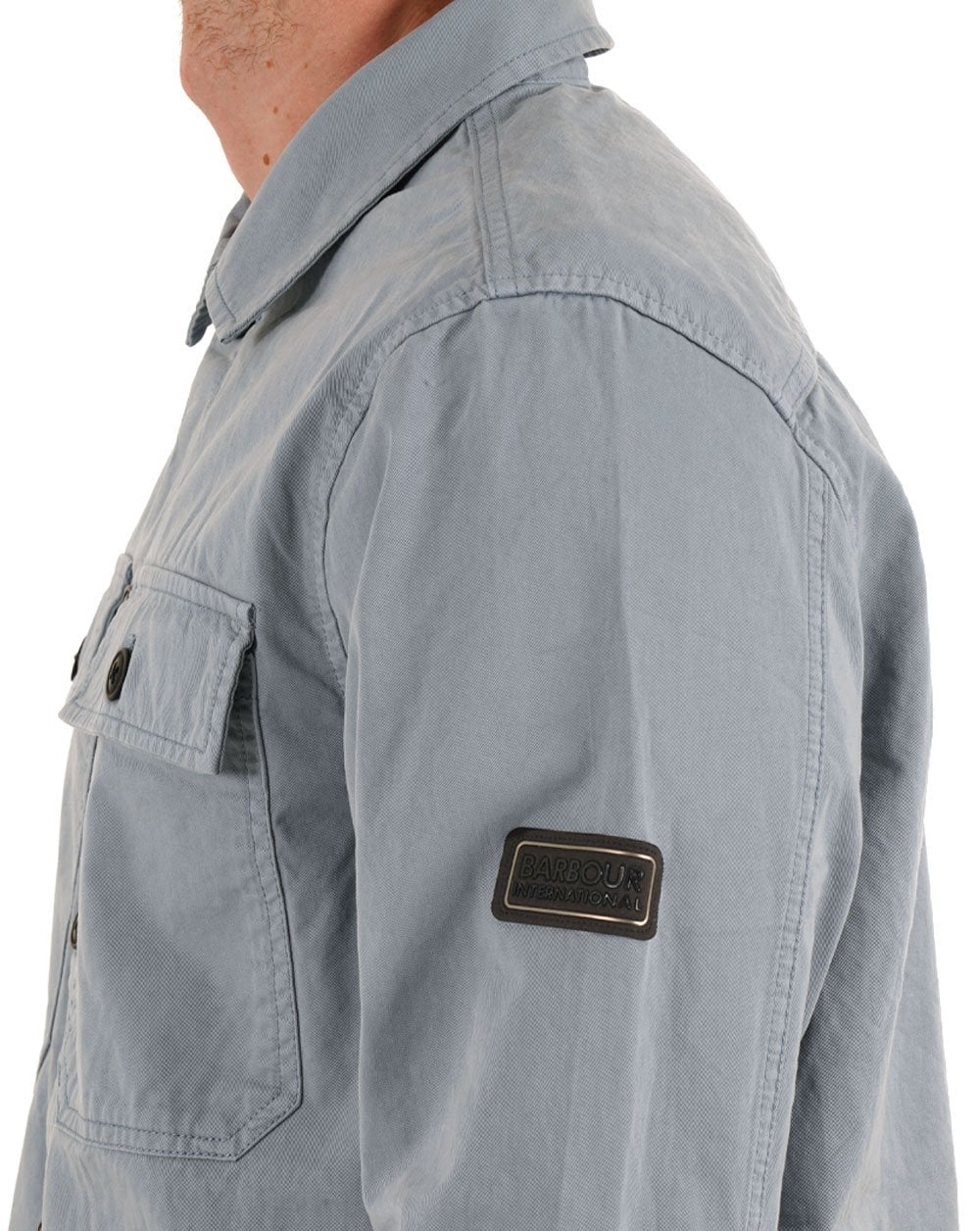 Barbour International Arlo Overshirt Cool Blue - Image 2