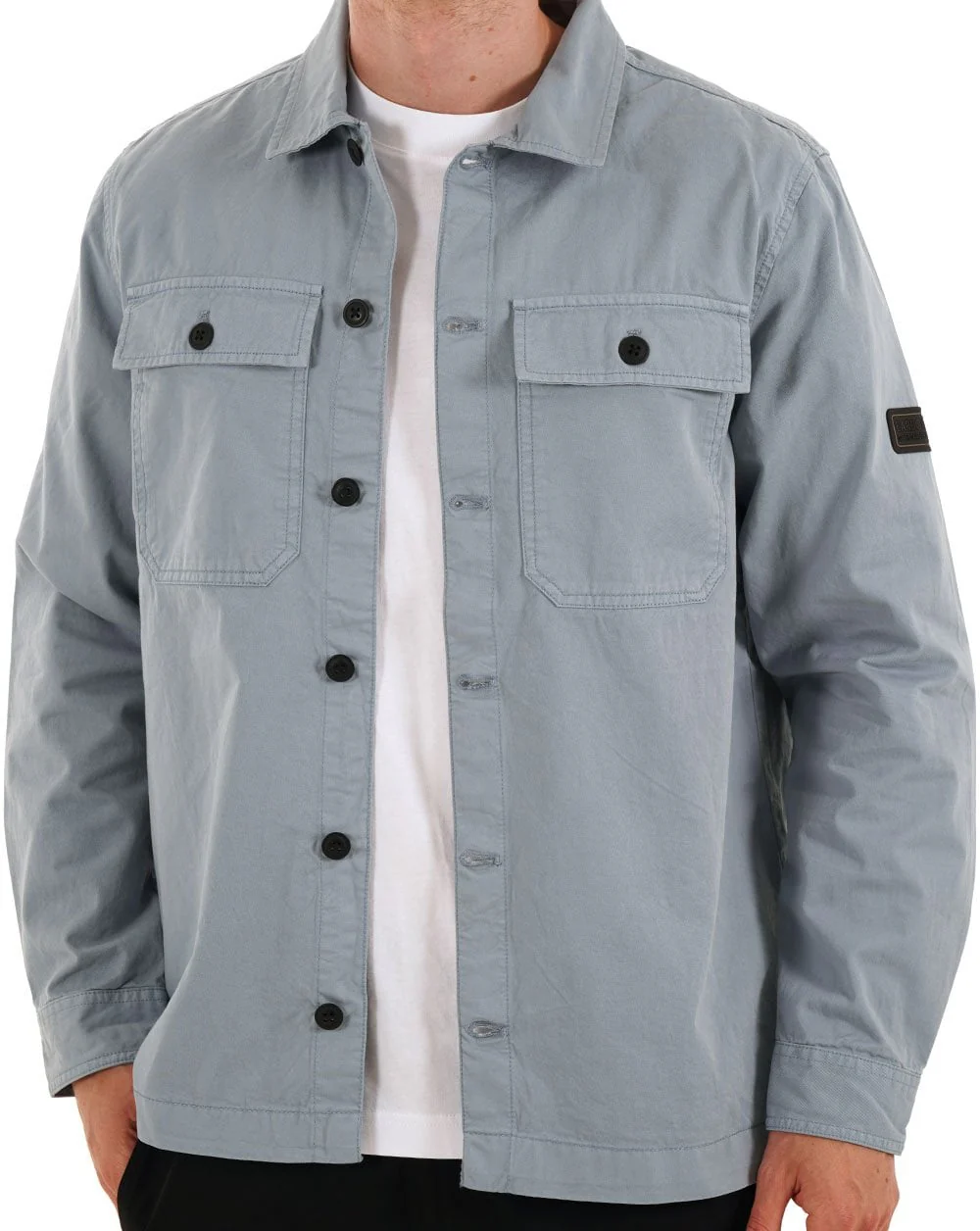 Barbour International Arlo Overshirt Cool Blue - Image 4