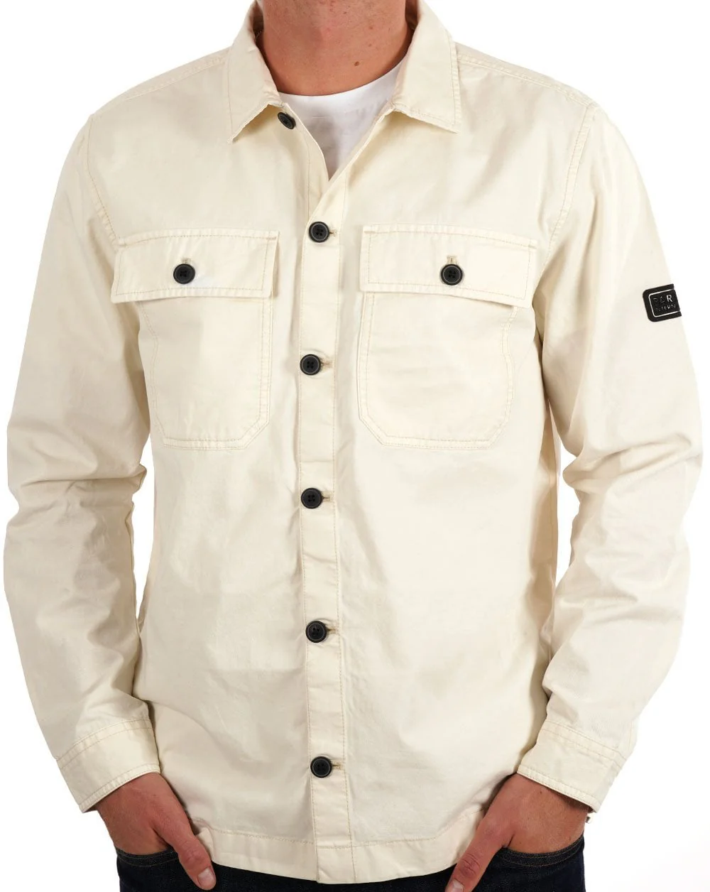 Barbour International Arlo Overshirt Whisper White - Image 3