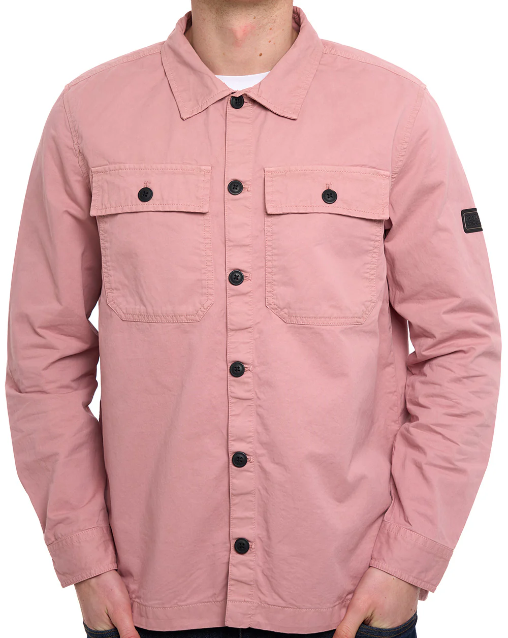 Barbour International Arlo Overshirt Dusky Pink - Image 3