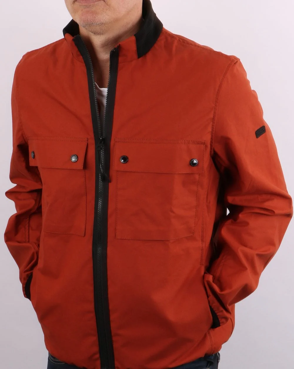 Barbour International Belsfield Casual Jacket Clay Red - Image 3