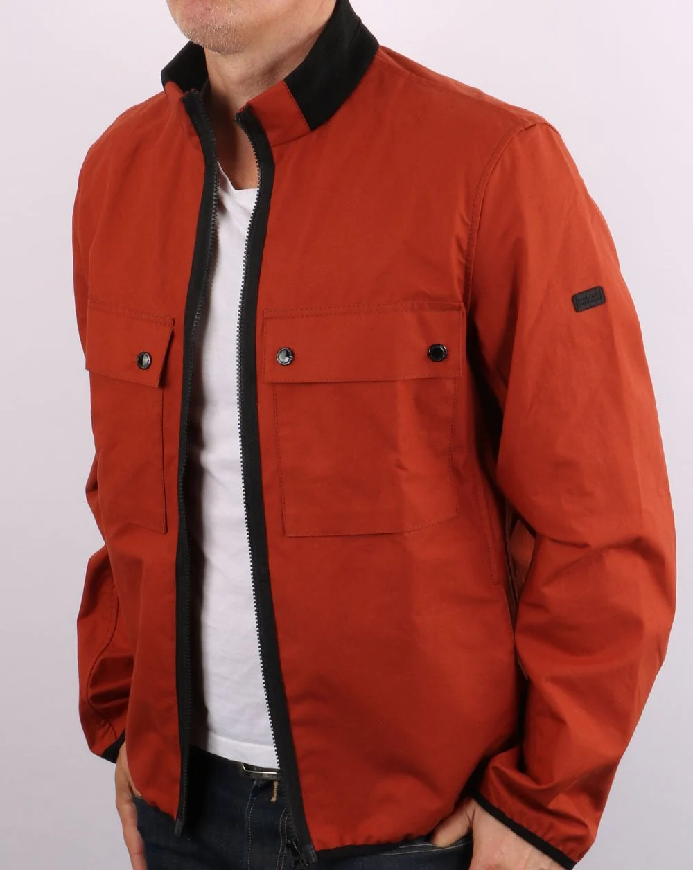 Barbour International Belsfield Casual Jacket Clay Red - Image 4