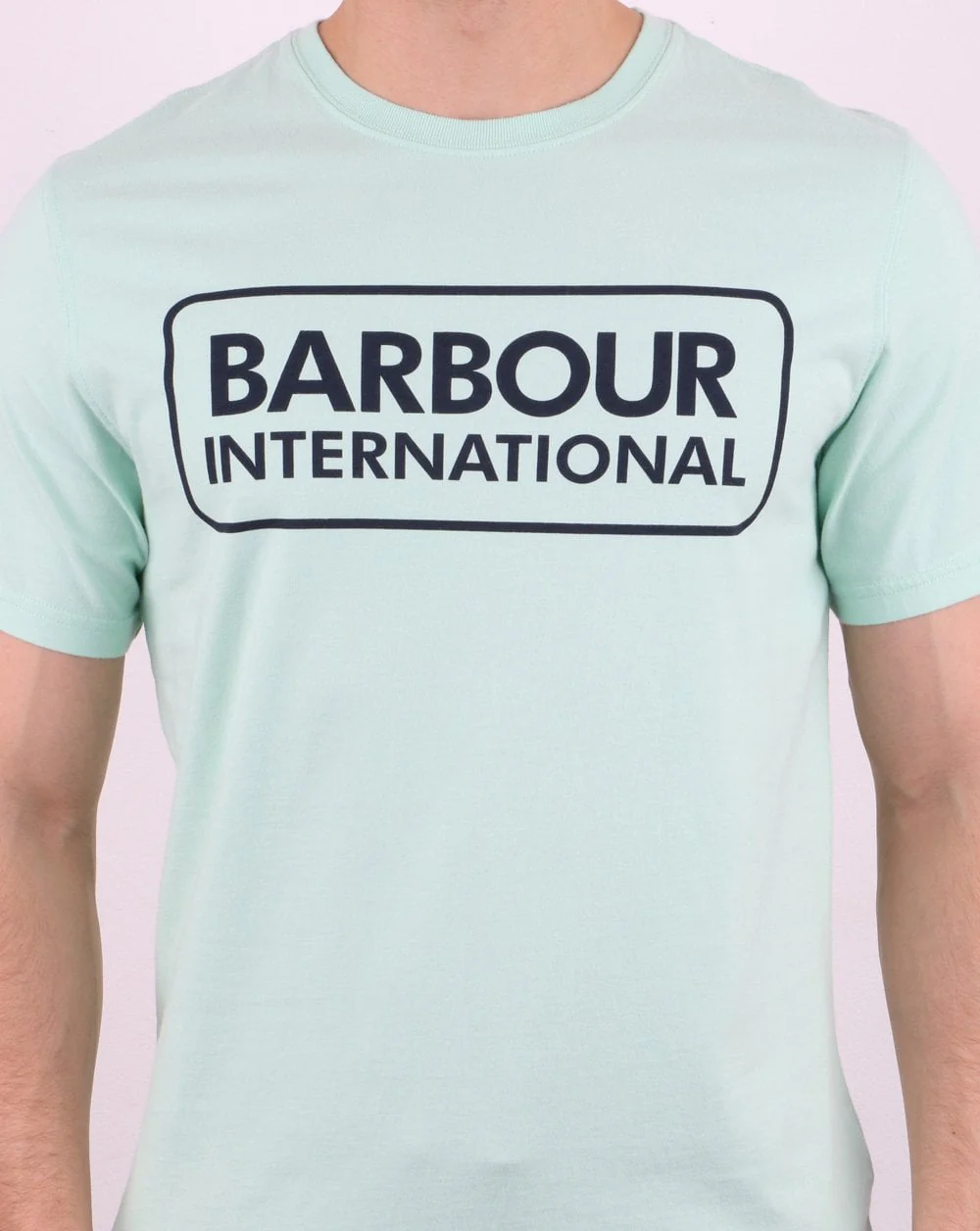 Barbour International Block Logo T-shirt Mint Green - Image 3
