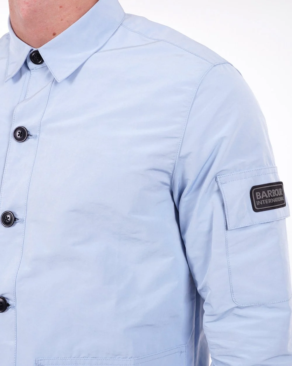 Barbour International Circuit Overshirt Chambray Blue - Image 2