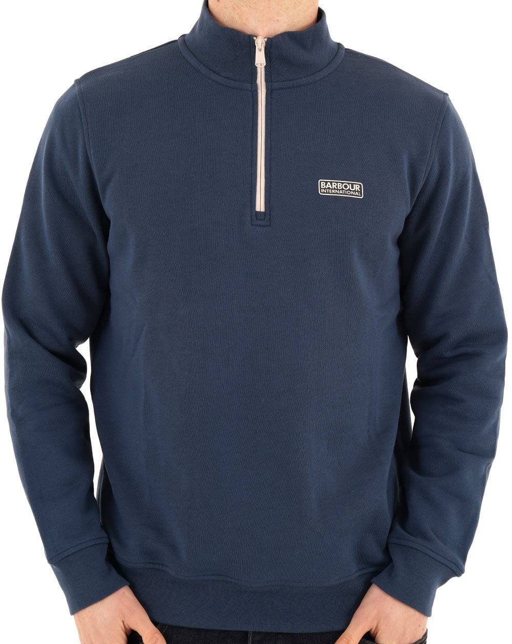 Barbour International Clipper Funnel Neck Sweat Insignia Blue - Image 3