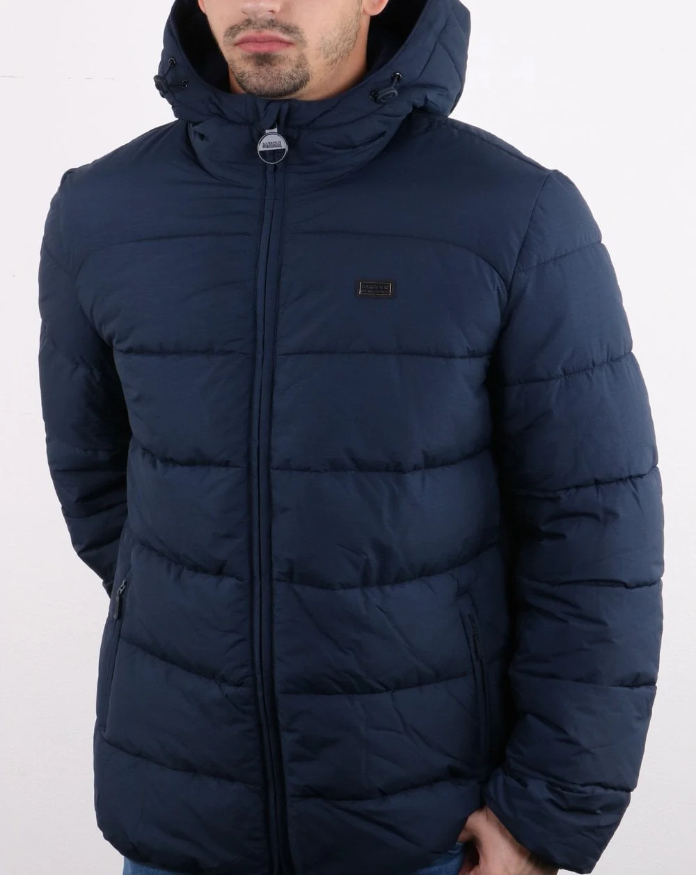 Barbour International Court Quilt Jacket Navy - Image 2