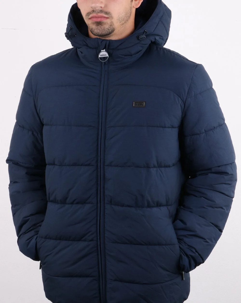 Barbour International Court Quilt Jacket Navy - Image 3