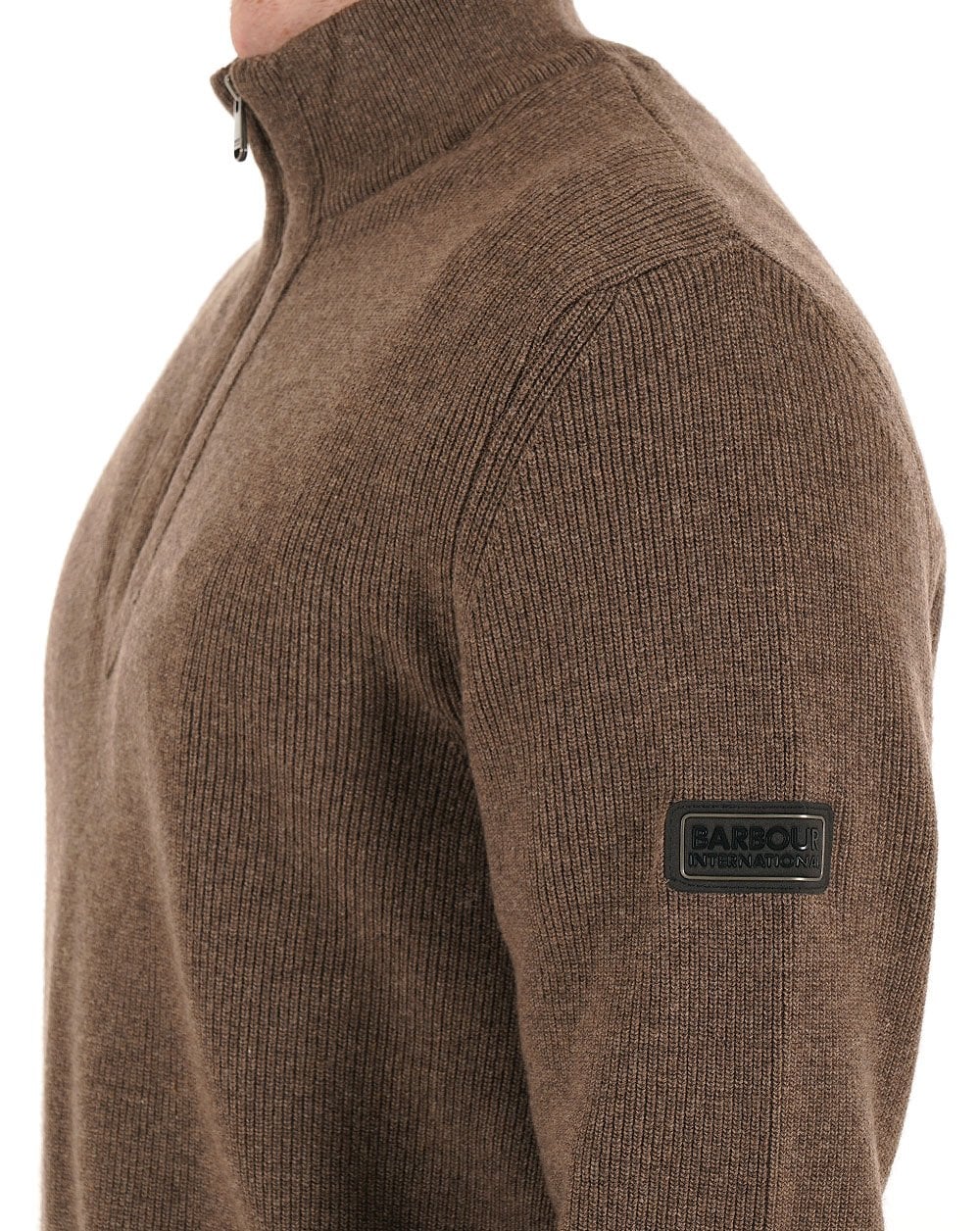 Barbour International Crawley Half Zip Jumper Brindle - Image 2