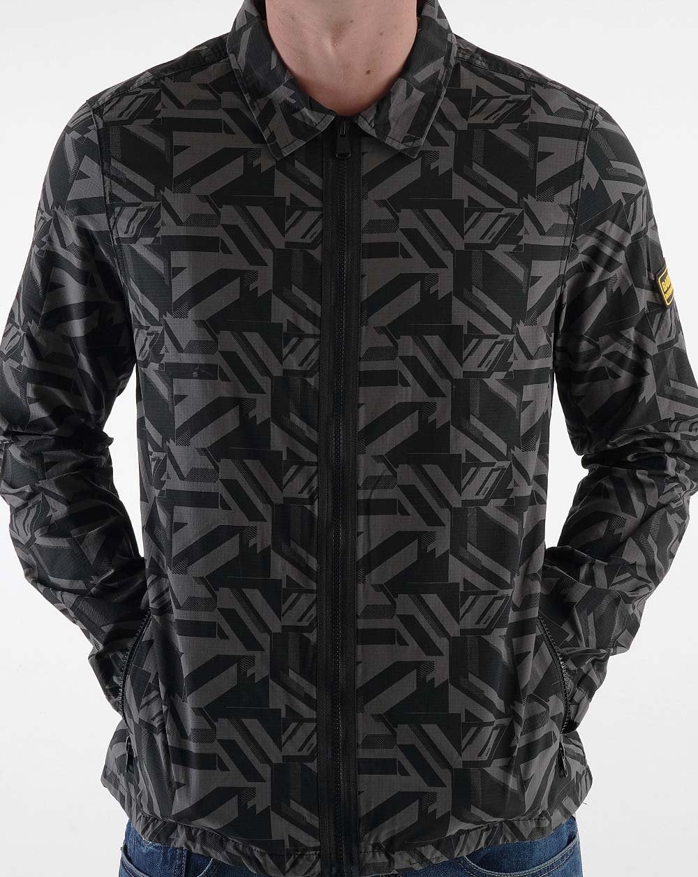 Barbour International Electric Overshirt Charcoal - Image 2