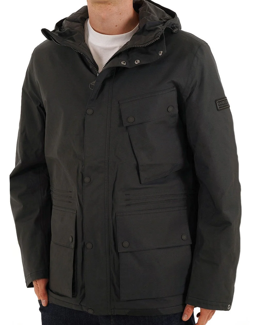 Barbour International Endley Waterproof Jacket Black - Image 3