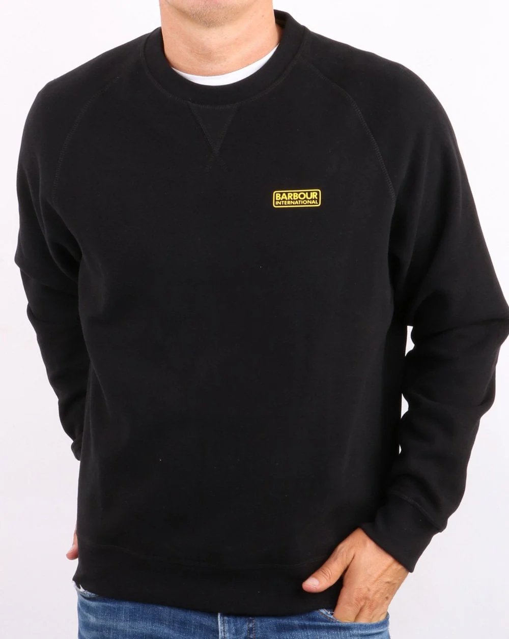 Barbour International Essential Crew Sweat Black - Image 2