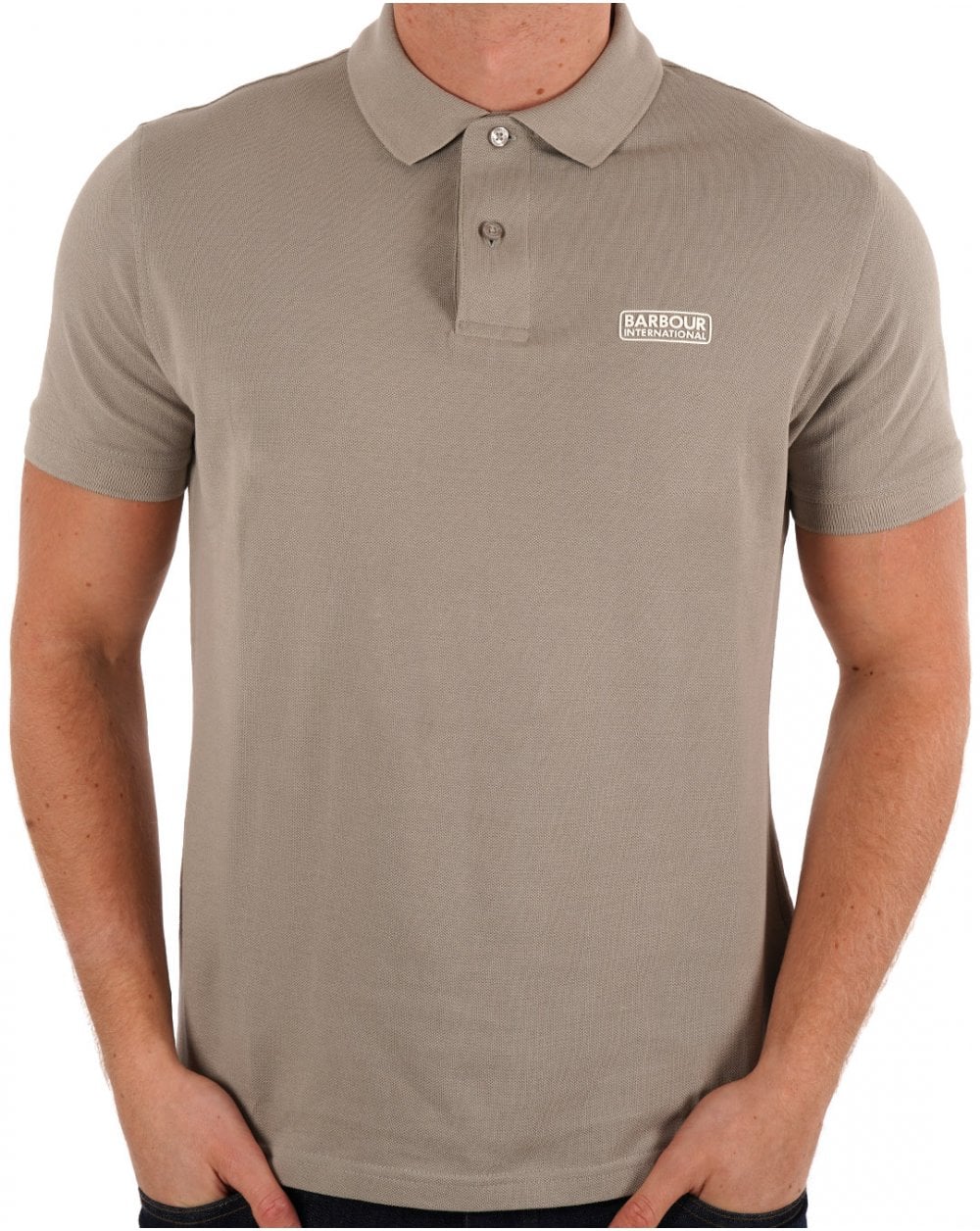 Barbour International Essential Polo Concrete