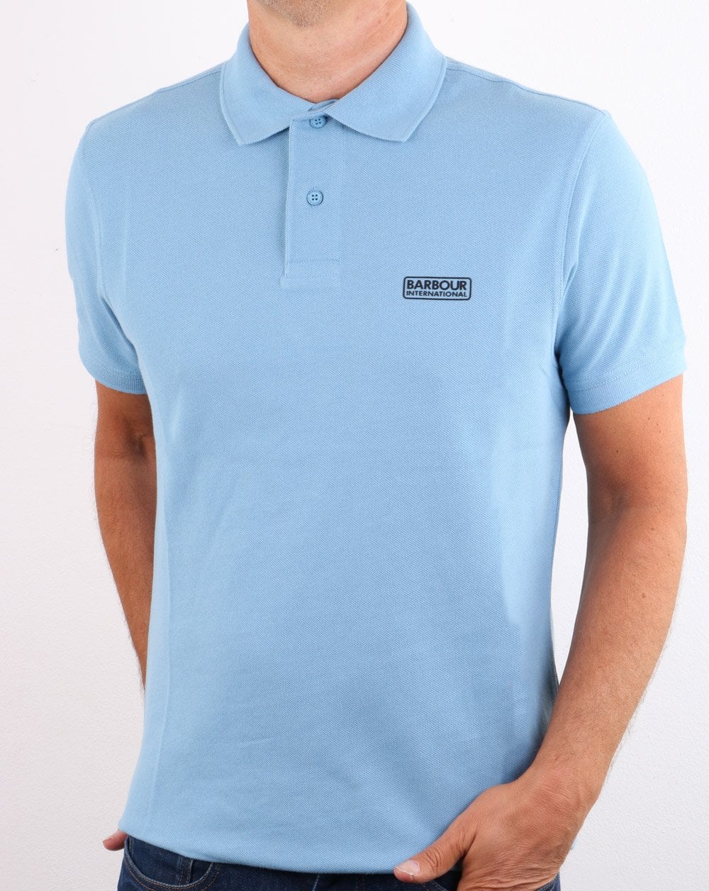 Barbour International Essential Polo Cool Blue - Image 2