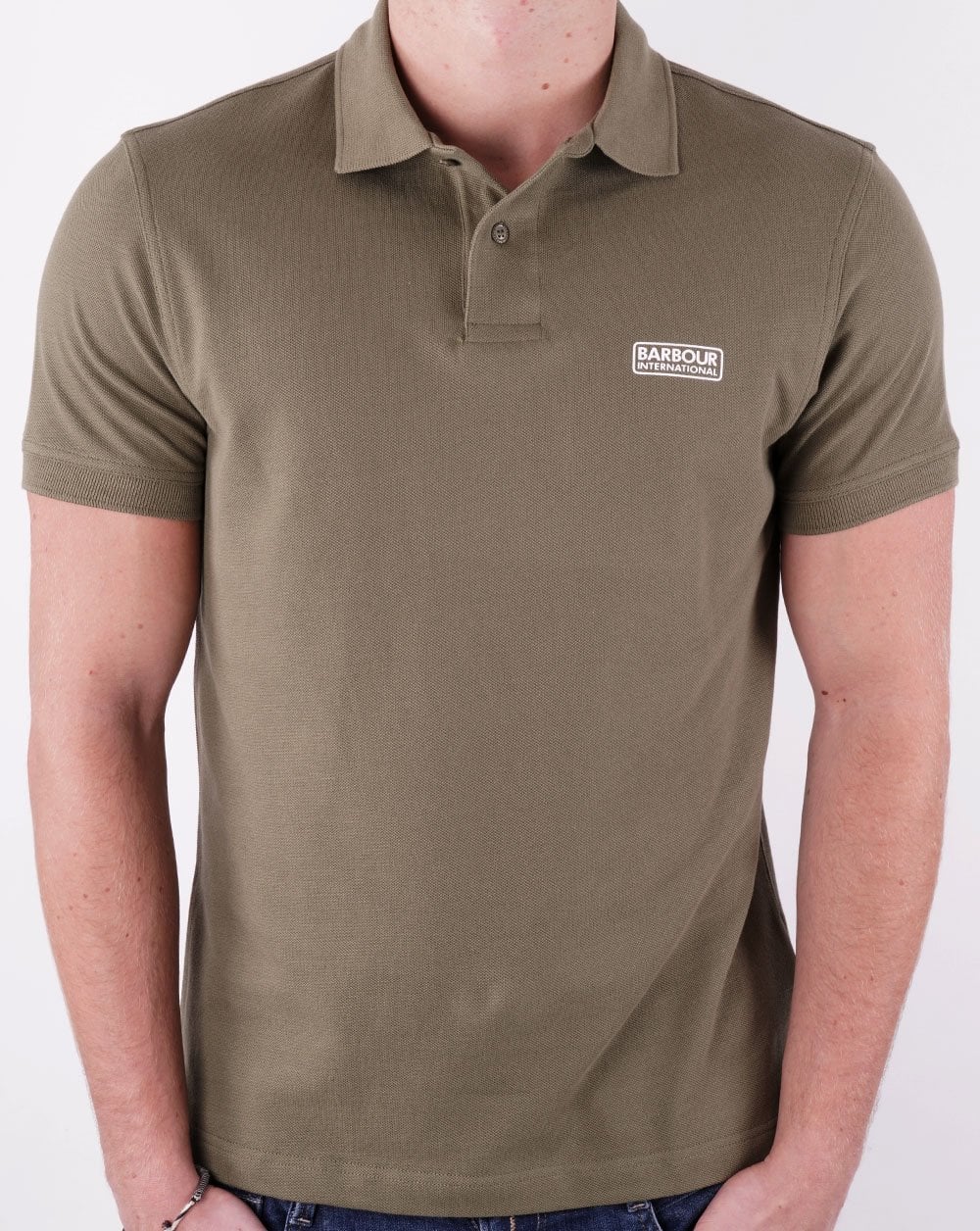 Barbour International Essential Polo Green - Image 3
