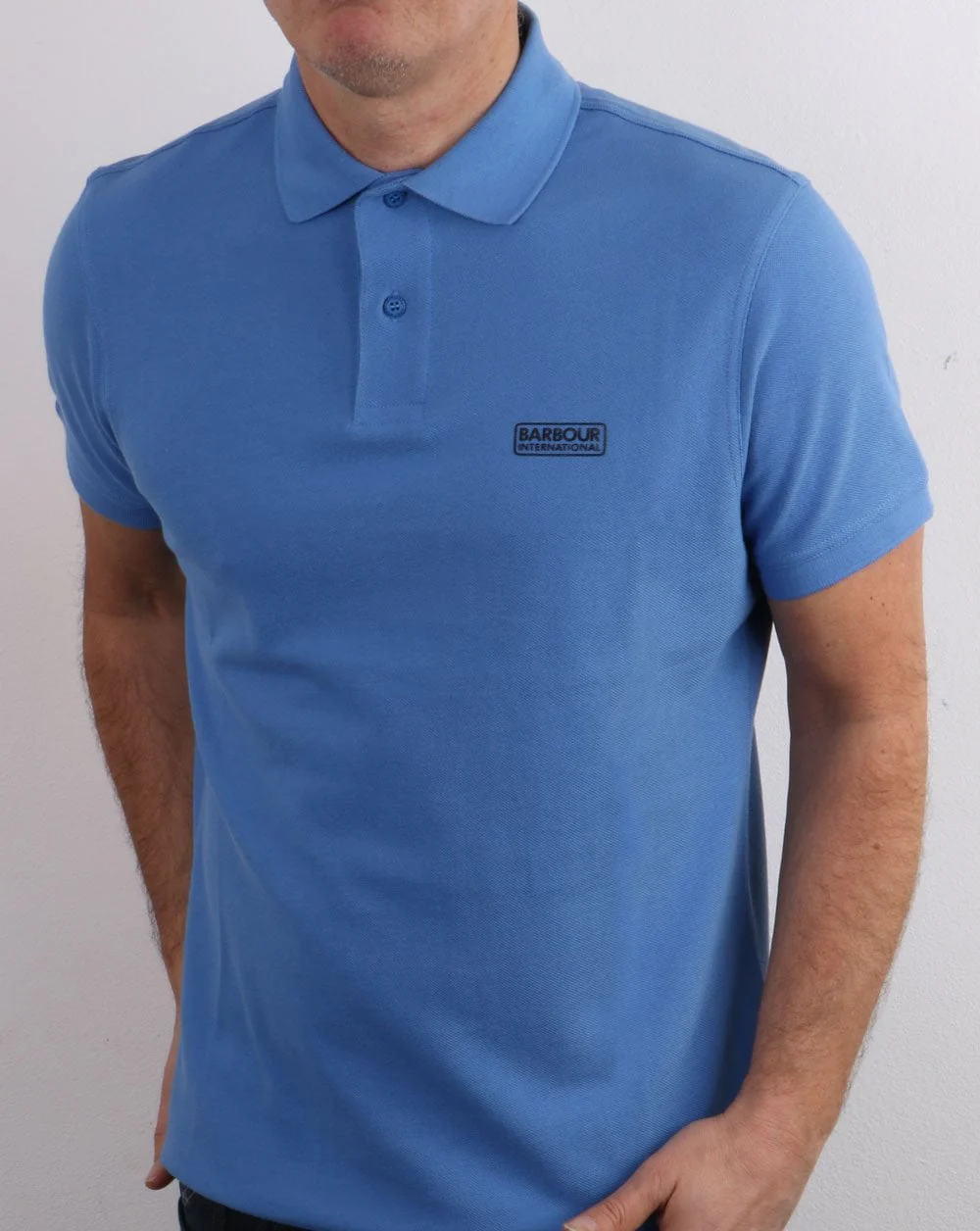 Barbour International Essential Polo Pure Blue - Image 3