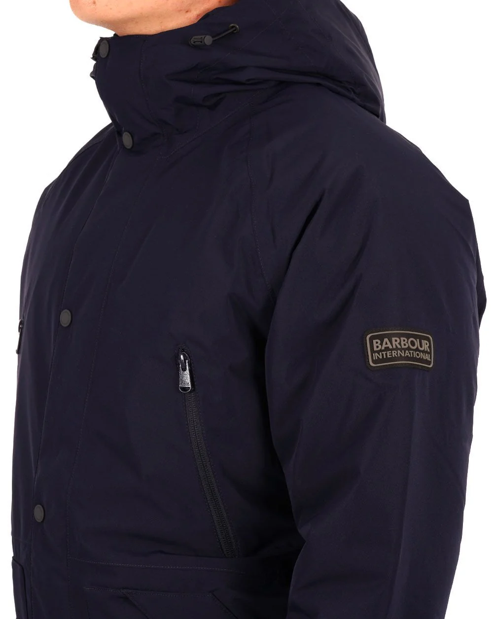 Barbour International Fleat Jacket Navy Blue - Image 2