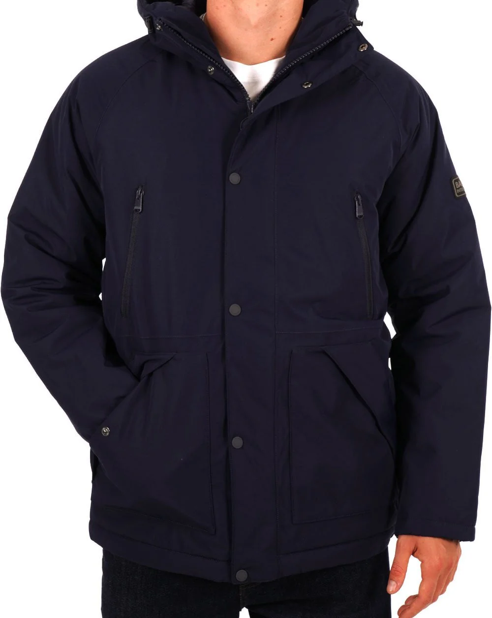 Barbour International Fleat Jacket Navy Blue - Image 3