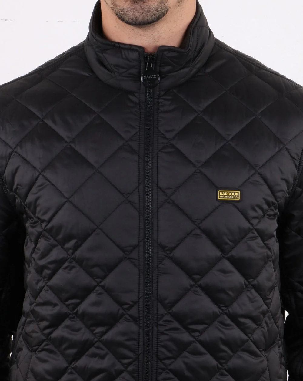Barbour International Gear Quilt Jacket Black - Image 4