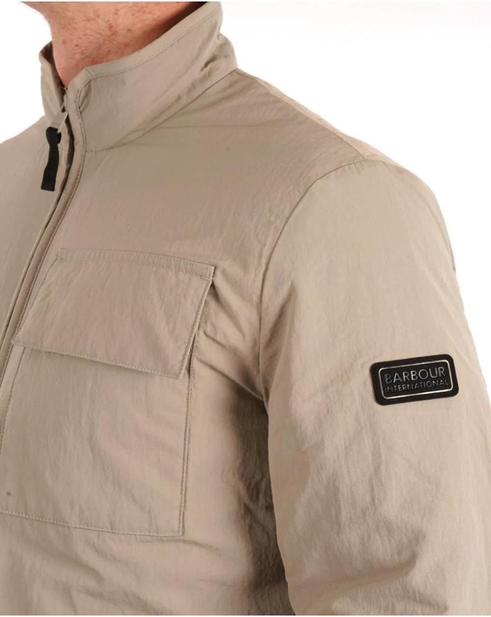 Barbour International Glenton Quilt Jacket Concrete - Image 2