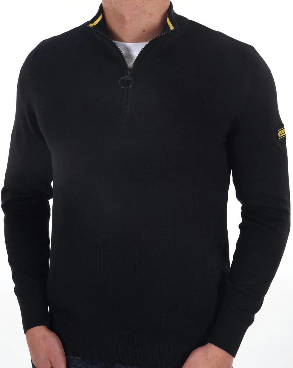 Barbour International Half Zip Knit Black