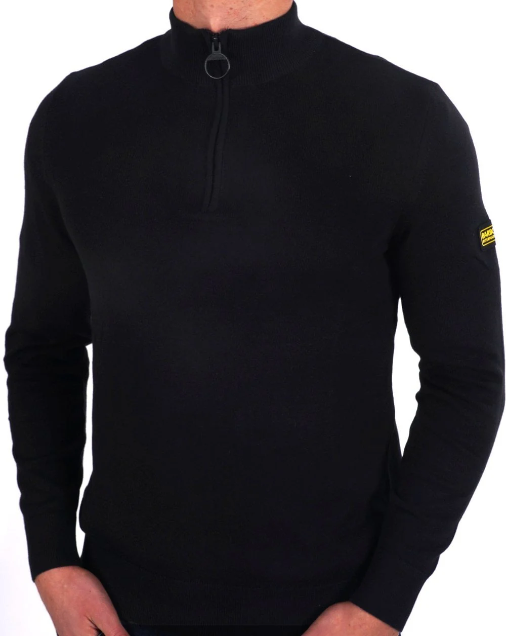 Barbour International Half Zip Knit Black - Image 3