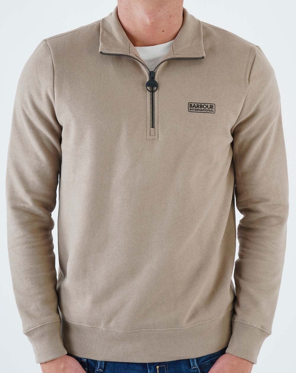 Barbour International Half Zip Timberwolf - Image 3