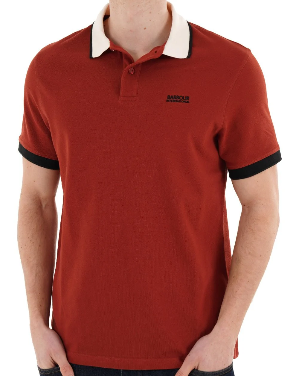 Barbour International Howall Polo Burnt Henna - Image 3