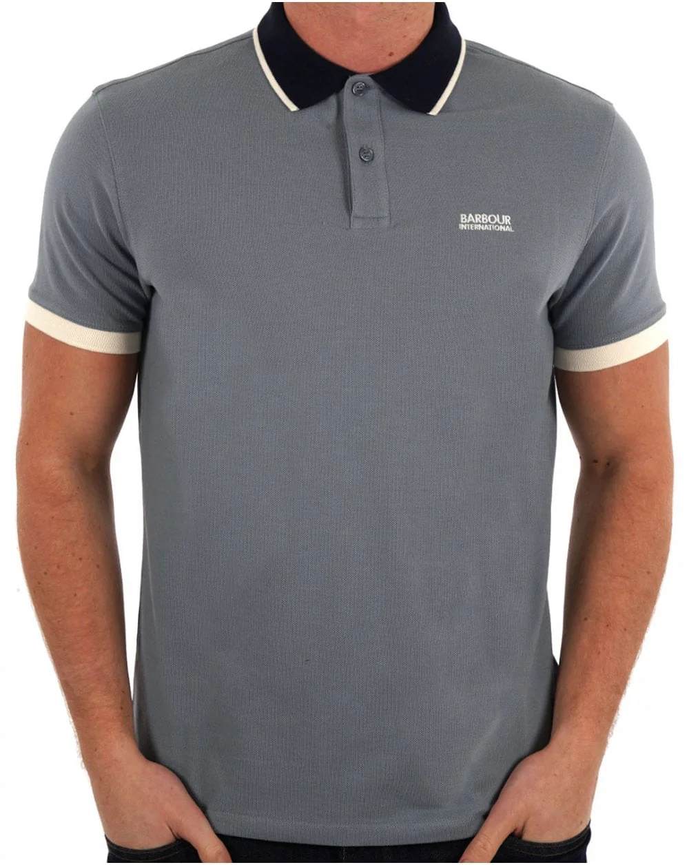 Barbour International Howall Polo Washed Blue