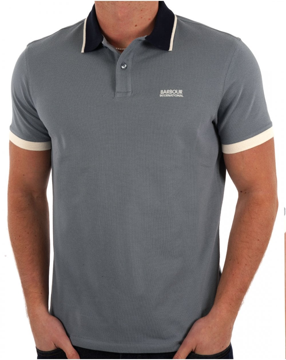 Barbour International Howall Polo Washed Blue - Image 3