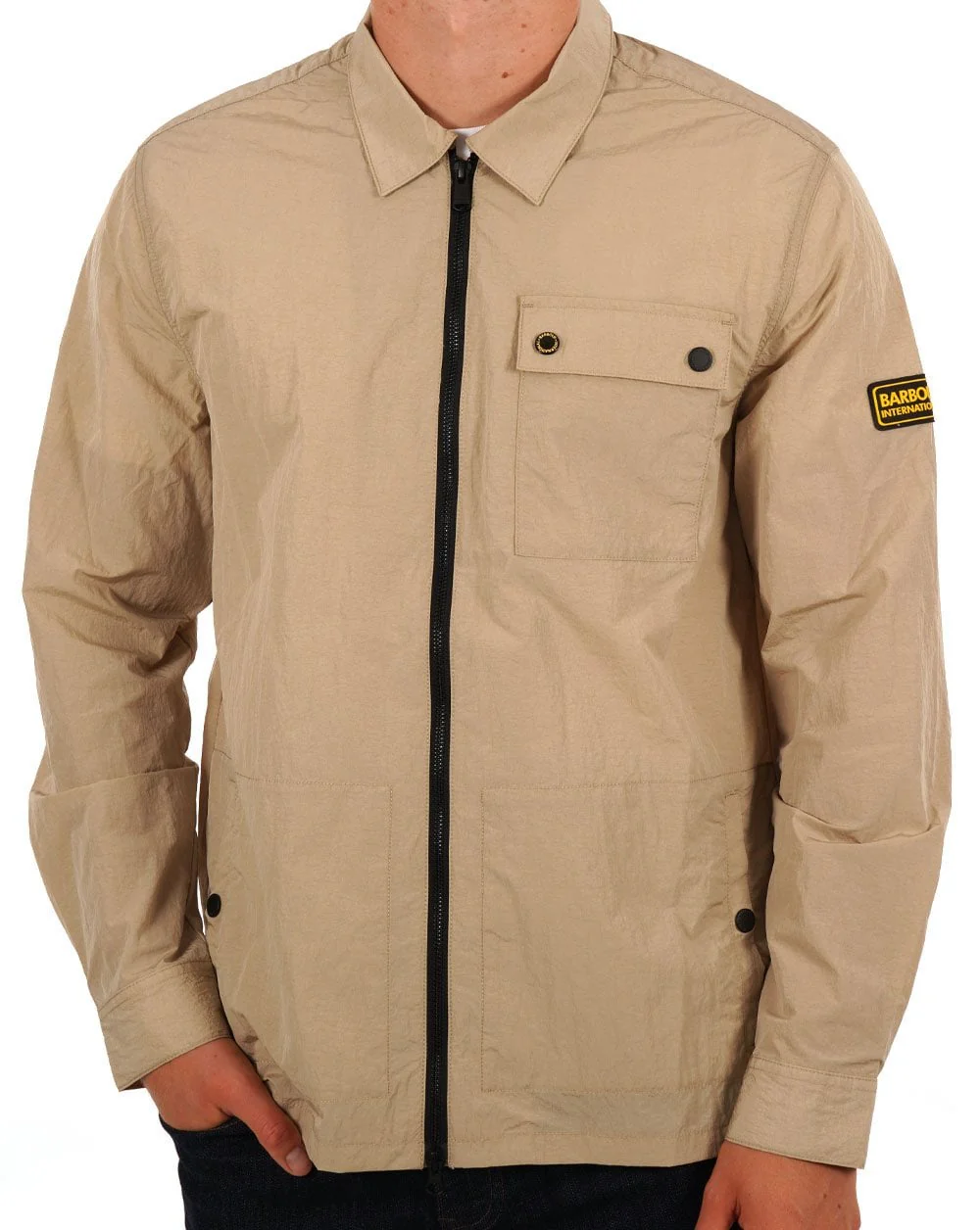 Barbour International Inlet Overshirt Light Stone