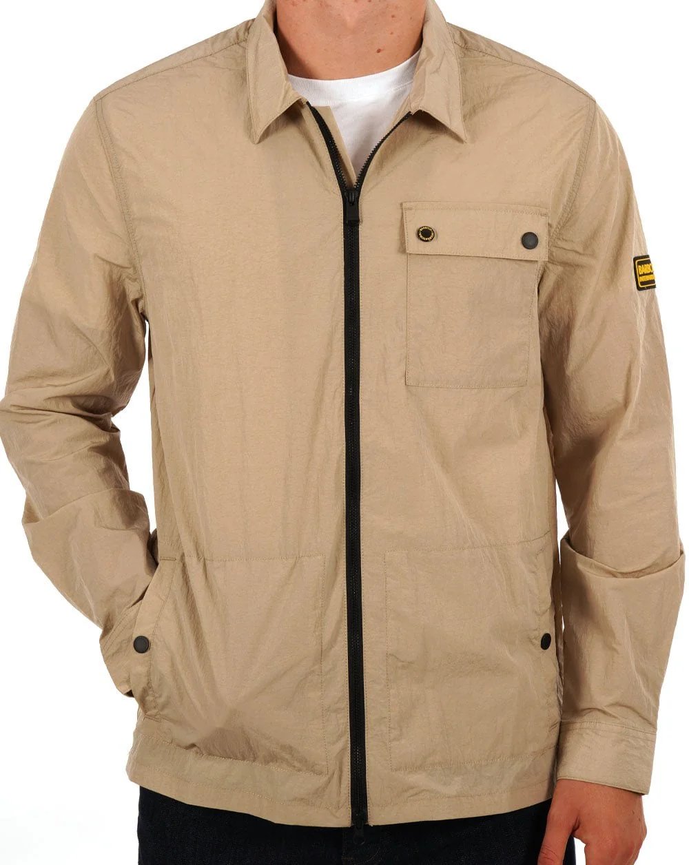Barbour International Inlet Overshirt Light Stone - Image 2