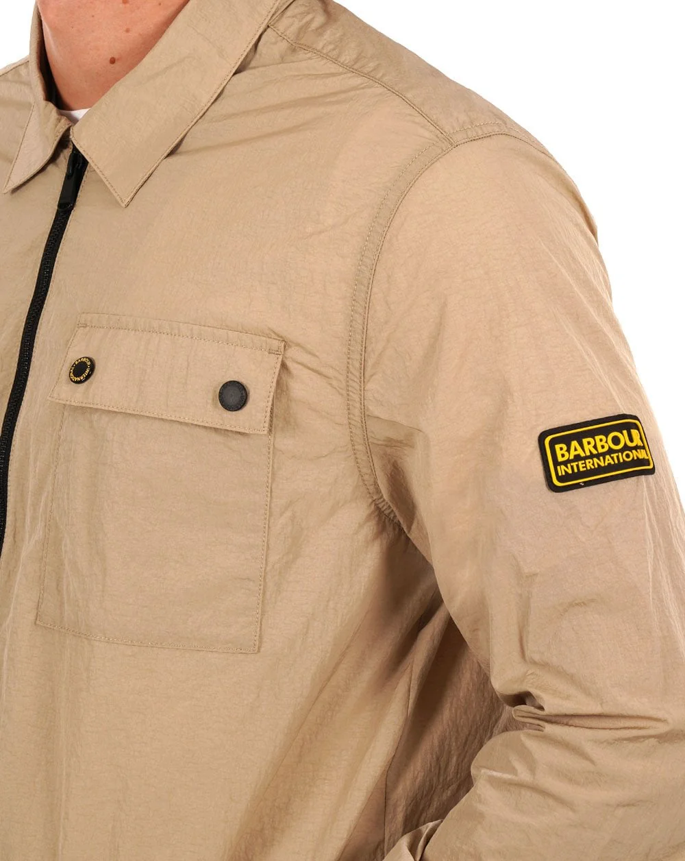 Barbour International Inlet Overshirt Light Stone - Image 3