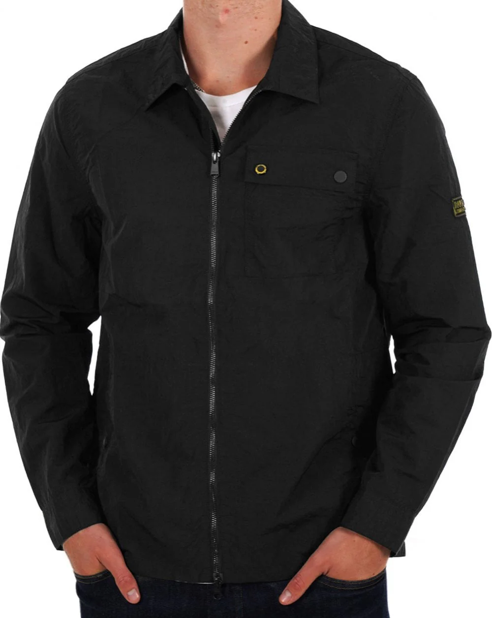 Barbour International Inline Overshirt Black - Image 3
