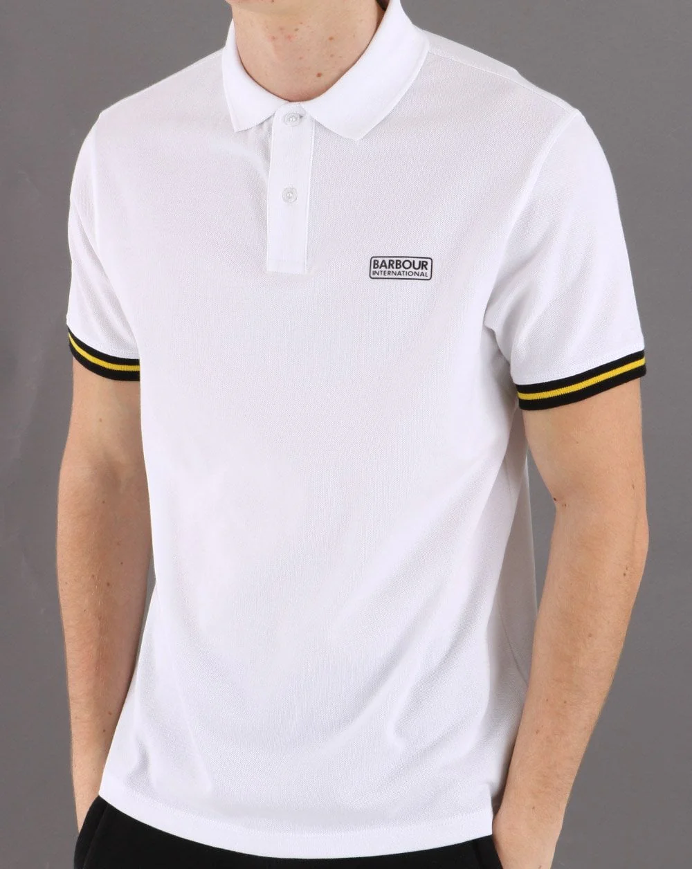 Barbour International Legacy Tipped Polo White