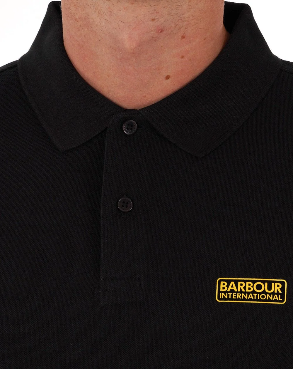 Barbour International LS Polo Shirt Black - Image 2