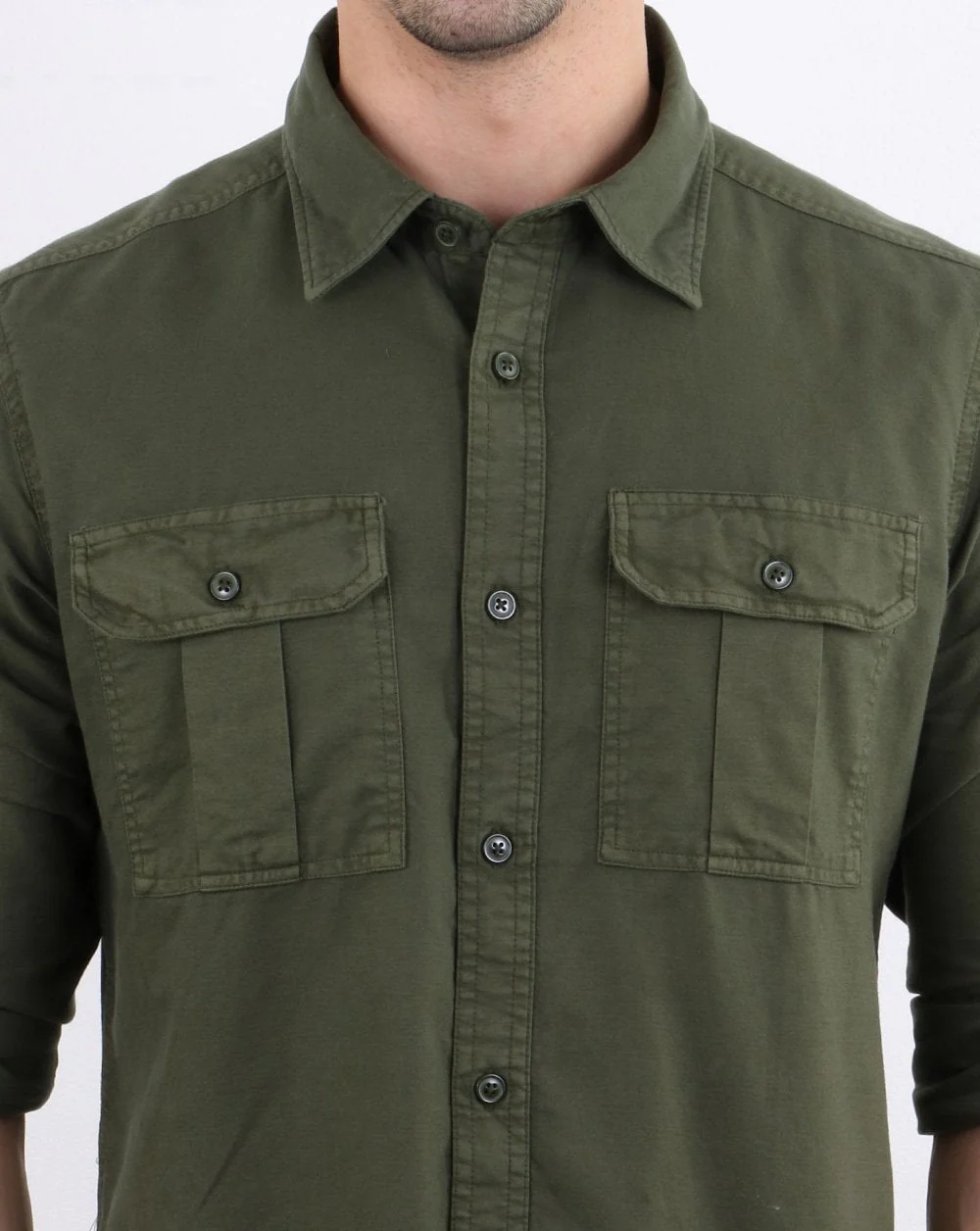 Barbour International Manifold Shirt Khaki Green - Image 3