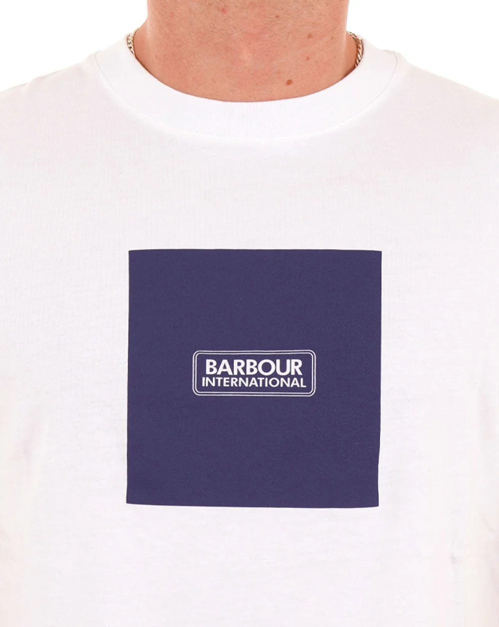 Barbour International Mass Graphic T Shirt White - Image 2