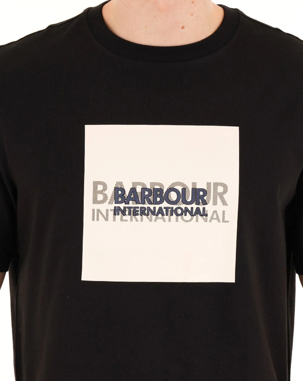 Barbour International Moakes Graphic T Shirt Black - Image 2
