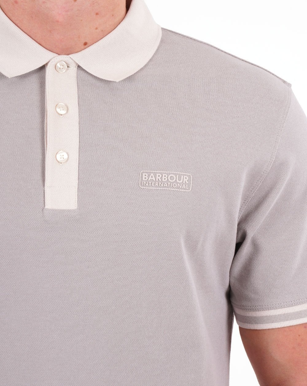 Barbour International Monty Polo Shirt Grey - Image 2